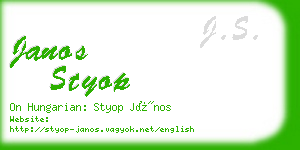 janos styop business card